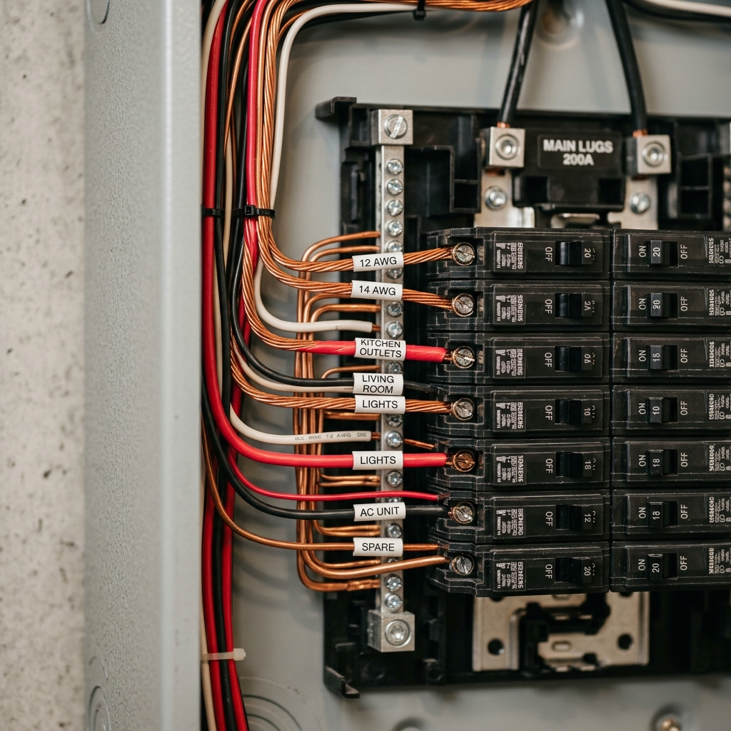 Electrician at work
